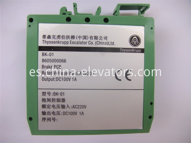 BK-01 Brake PCB for ThyssenKrupp Escalator